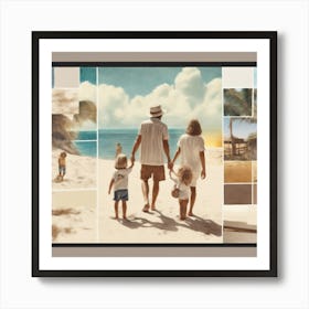 Family On The Beach Art Print