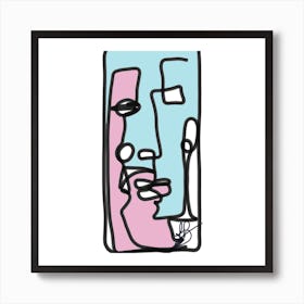 Abstract Face Art Print