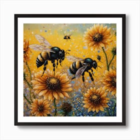 Swarm of bees Art Print