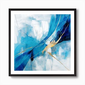 Abstract Blue Painting Art Print