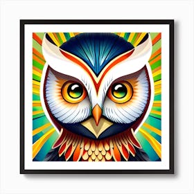 Owl with texture Art Print
