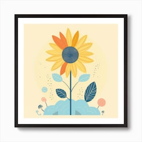 Sunflower Illustration Art Print