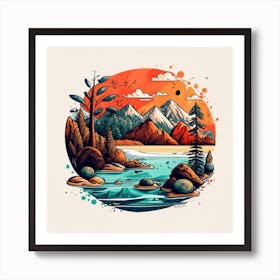 Landscape Painting 1 Art Print