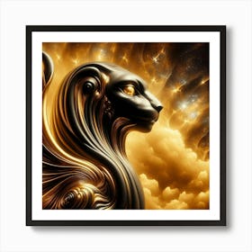 Golden Lion 5 Art Print