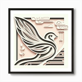 Minimalism, Bird 2 Art Print