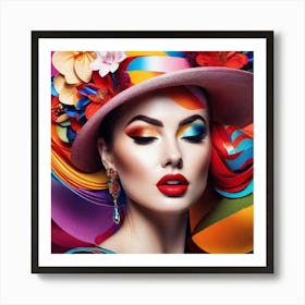 Colorful Hat 3 Art Print