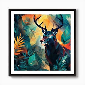 Deer In The Forest 1 Art Print