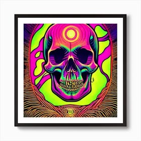 Skull And Psychedelics Art Print