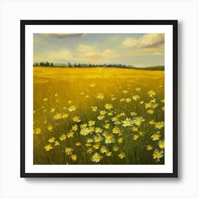 Yellow Daisy Field Art Print