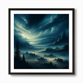 Dark Fantasy Landscape 1 Art Print