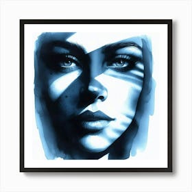 Woman'S Face 6 Art Print