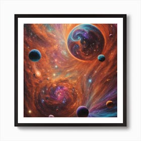 Galaxy Painting Art Print