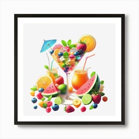 Fruit Cocktail Art Print