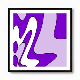 Purple And White Swirls 1 Art Print