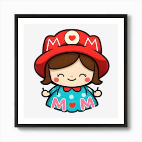 Kawaii Mom Art Print