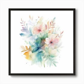 Watercolor Flowers Art Print