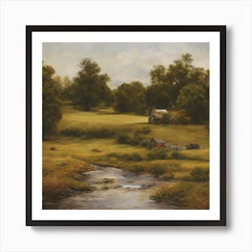 Farm In The Countryside Poster