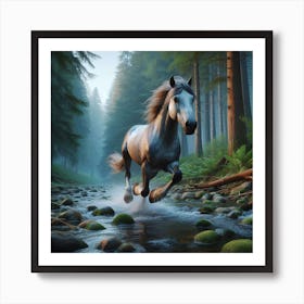 Horse In The Forest 2 Art Print