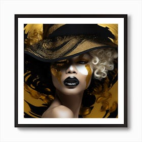 Black And Gold 3 Art Print