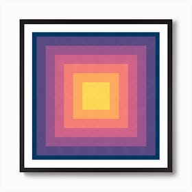 Gradient squares 3 Art Print