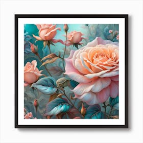 A Symphony of Roses Art Print