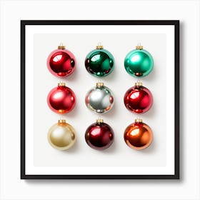 Christmas Ornaments 1 Art Print