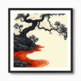 Samurai Tree Art Print