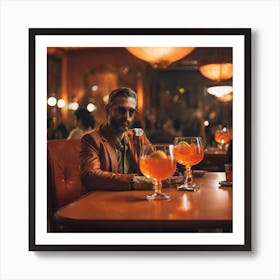 Man At A Table Art Print