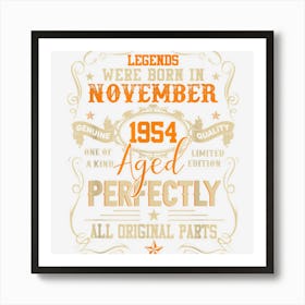 68th Birthday Mens Vitage Since 1954 Shirt Art Print