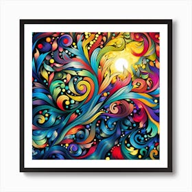 Colorful Swirls Art Print