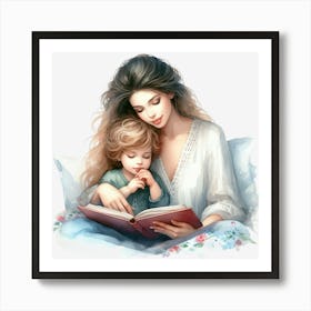 Mother Reading To Her Child 1 Art Print