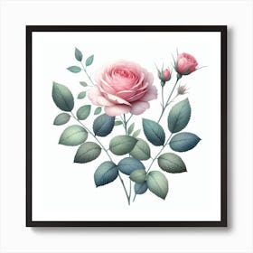 Pink Rose Art Print