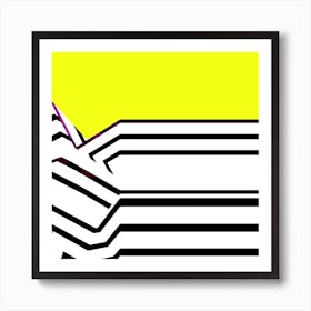 Lemon Streak Square Art Print