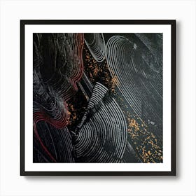 Black, White and Gold. Art Print