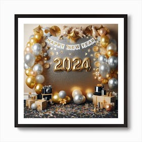 Happy New Year 2024N Art Print