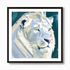 White Lion 02 Art Print