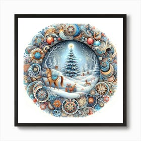 Christmas Wreath 2 Art Print