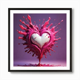 Heart Splatter 2 Art Print