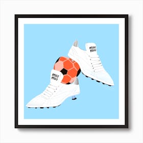 Fashion Meets Game Square Art Print