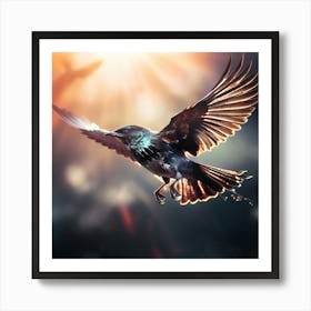 A Bird Soaring Freely In The Sky Representing Freedom And Boundless Possibilities 256413089 (1) Art Print