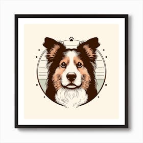 Border Collie Dog Art Print