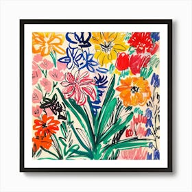 Floral Painting Matisse Style 11 Art Print