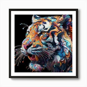 Abstract Tiger 2 Art Print