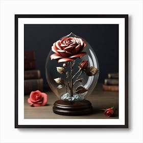 Beauty And The Beast Rose Art Print