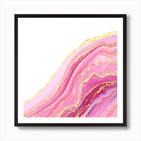 Sparkling Pink Agate Texture 10 1 Art Print