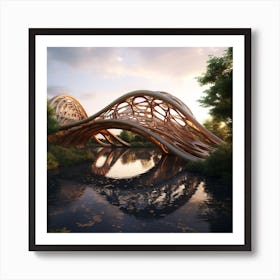 Bridge In The Woods Art Print