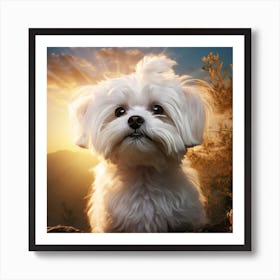 Maltese Dog 1 Art Print