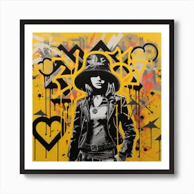 Graffiti Girl 1 Art Print