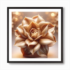 3d Rendering Of A Flower Art Print