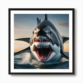 Two headed shark Art Print